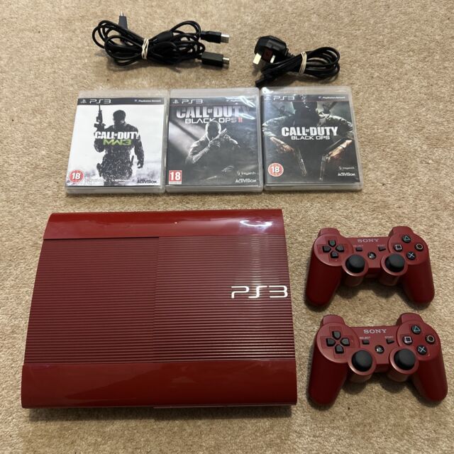 Ps3 Playstation 3 Super Slim 12Gb Console + 2x Controllers - Free Postage