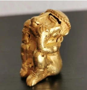 ORO GOLD TUMBAGA , FIGURA INDIGENA QUIMBAYA CON 25,4 GRAM. Arte Precolombino - Imagen 1 de 4