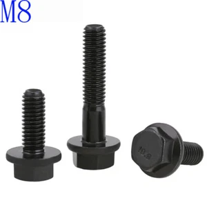 M8 -1.25 8mm High Tensile Grade 10.9 Hex Head Flange Screws Frame Hex Head Bolts - Picture 1 of 4