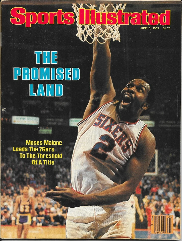 Sports Illustrated JUNE 6 1983 MOSES MALONE Philadelphia 76er NBA Final NO LABEL - Image 1 of 1