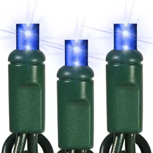 BLUE LED Christmas String Lights Mini Lights Indoor Outdoor 50ct 24ft - Picture 1 of 2