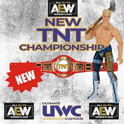 UWC NEW AEW TNT Title for Mattel/ Jakks / Elite Figures WWE