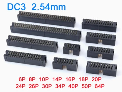 IDC Cable Mounting Plug Socket Connector 2.54mm Pitch Ribbon Cable 6 to 64 Ways - Image 1 of 4