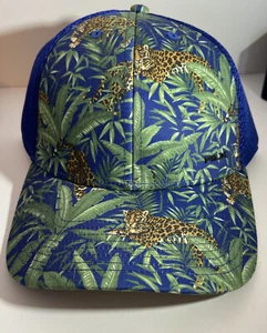 RALPH LARUEN RLX JUNGLE PRINT, LEOPARD PRINT CAP, HAT. MESH BACK, NEW. FLEX S/M - Picture 1 of 10