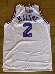 Moses Malone SIGNED Sixers 76ers NBA Classics Jersey #2 HOF PSA/DNA AUTOGRAPHED - Picture 1 of 5