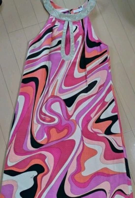 Vestido Emilio Pucci sin mangas para mujer talla 40 lino 72RH41 72705 Foto 1 de 4