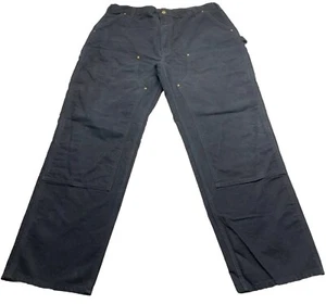 Salopette da lavoro Carhartt B-01 uomo 42 x 34 Duck doppio davanti nera made in USA - Foto 1 di 19