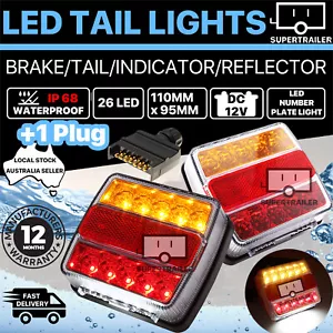 2X Submersible/Waterproof 26 LED Stop Tail Lights Kit Boat Truck Trailer lights - Picture 1 of 12