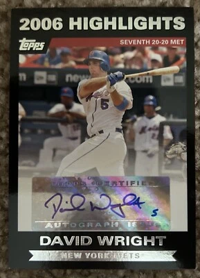 2007 Topps Baseball David Wright 2006 Highlights Autograph - Image 1 of 2