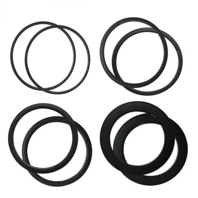 1 par de llantas de carbono 700C cubierta/sin cámara 20/24 orificios llantas de bicicleta de carretera Foto 1 de 4