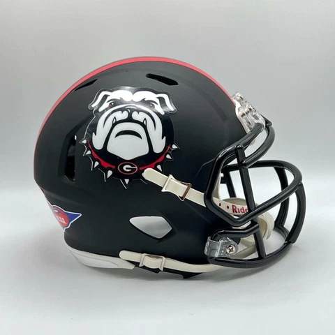 Georgia Bulldogs CUSTOM Concept Matte Black UGA Mini Football Helmet Cover