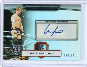 CHRIS JERICHO 2010 TOPPS WWE PLATINUM #66 "SILVER" Autografo AUTO CARD 124/271 - Foto 1 di 2