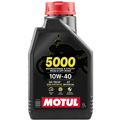 Motul 5000 10W40 4T Semi Synthetic Motorcycle Engine Oil Semi Synth 1 Litre - Image 1 of 4