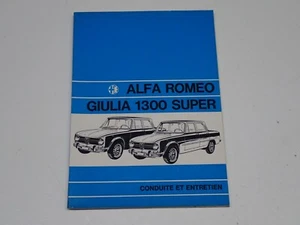 ALFA ROMEO GIULIA 1300 SUPER LIBRETTO USO E MANUTENZIONE CONDUITE ET ENTRETIEN - Bild 1 von 6