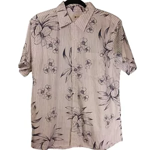 CLEARANCE Haggar Herren Kleid Shirt kurzärmelig Größe Large Baumwolle tropisch - Bild 1 von 6