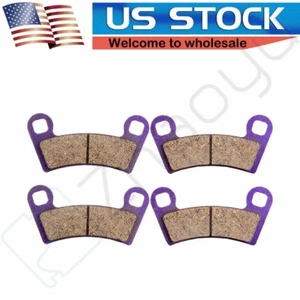 2 Pairs Brake Pads Front For Polaris MXR Outlaw 450 2009-2010 Carbon Fiber - Picture 1 of 5