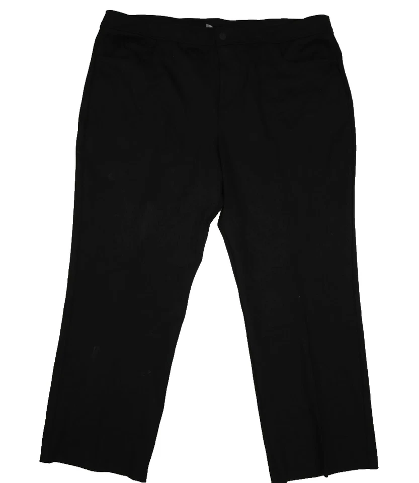 Anne Klein Womens Black Wide Leg Pants Plus Size 24 Waist