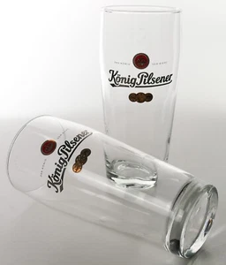 2 x König Pilsener Bier Glas Bierglas 0,4l Willybecher Gläser Brauerei 5011