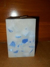 Nib PartyLite 3" x 4" Super Chunk Square Pillar Candle, Ocean Mist