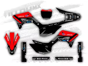 Graphics Kit fits Honda CRF 250 F CRF 250F 2019 2020 2021 2022 2023 2024 Decals - Bild 1 von 1