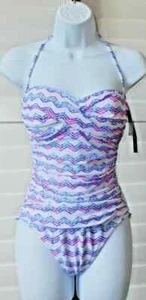 La Blanca White/Multi-Color One-Piece Suit Size 6 $109 NWT - Picture 1 of 2