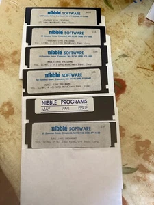 NIBBLE SOFTWARE - 1991: J, F, M, A, M, J - 1992: F, M, A, M, J, J Mag on a Disk - Picture 1 of 17