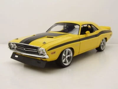 Dodge Challenger R/T Chicayne 1971 Giallo Nero Modellino 1:18 Acme - Immagine 1 di 4