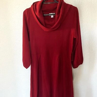 Alyx Sweater Dress Womens Size M Dark Red Cowl Neck 3/4 Sleeved $60 - Изображение 1 из 4