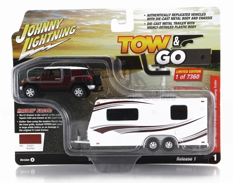 1/64 JOHNNY LIGHTNING - TOYOTA - FJ CRUISER 200 WITH ROULOTTE JLSP315A-JLBT017/2 - Immagine 1 di 1