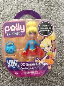 POLLY POCKET ~ DC Super Heroes ~ POLLY SUPERGIRL Collectible Doll-~ NIP