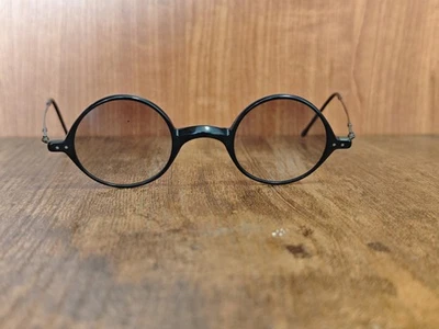 GAFAS DE SOL REDONDAS VINTAGE GIORGIO ARMANI 365 ACETATO NEGRO HECHAS EN ITALIA #810 Foto 1 de 4