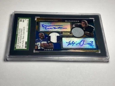 Darren McFadden/Felix Jones 2008 Bowman Sterling Dual Autograph Card RC Auto /25 - Image 1 of 2