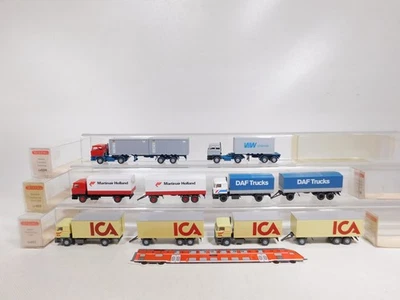 6X Wiking H0 1:87 LKW DAF 467 ICA 468 524 Alianca VAW Mint + 5X Box #DP547-1 - Immagine 1 di 4