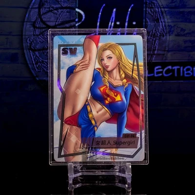Supergirl Waifu Trading Card Lucky Goddess 2 Premium SV Holo Foil DC Comics - Image 1 of 3