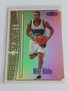 1999-00 Fleer Tradition Mike Bibby Rookie Sensations #1 RS Vancouver Grizzlies - Imagen 1 de 2