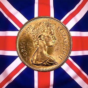 1980 Great Britain Penny - Elizabeth II - UNC - Combined Ship - Picture 1 of 4