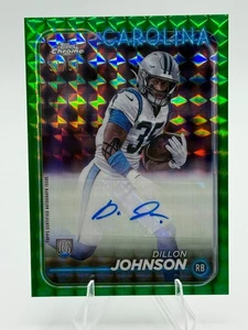 2024 Topps Chrome Dillon Johnson Rookie Auto Green Geometric 34/99 Panthers RC - Bild 1 von 2