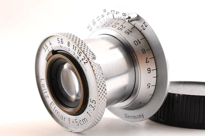 Leica Elmar 5cm 50mm F3.5 Red Scale MF LTM L39 Lens EXC+++ From Japan - Image 1 of 4