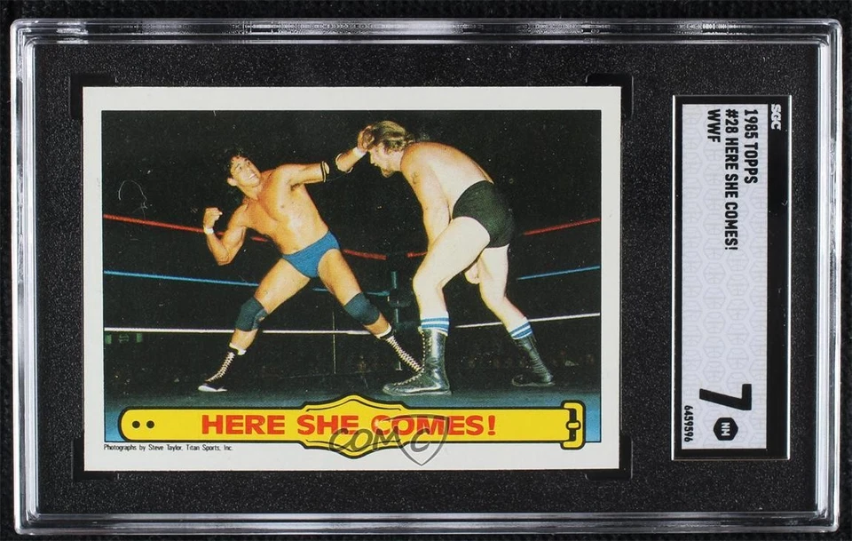 1985 Topps WWF Tito Santana #28 SGC 7 HOF - Image 1 of 2