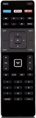 XRT122 Remote for VIZIO Smart TV D32-D1 D32H-D1 D32X-D1 D39H-D0 D40-D1 Black  - Image 1 of 3
