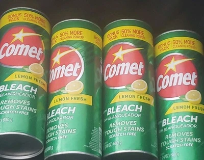 Comet Limpiador en Polvo con Blanqueador - Aroma Fresco Limón, 21oz (595g) (Paquete de 6) Foto 1 de 4