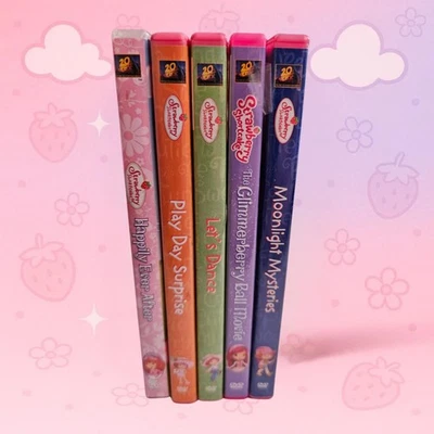 Strawberry Shortcake DVD Lot of 5 Kids Movies Glimmerberry Ball Moonlight - Image 1 of 4