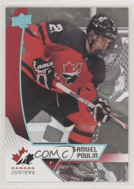 2019 Upper Deck Team Canada Juniors Blue Samuel Poulin #75 - Image 1 of 2