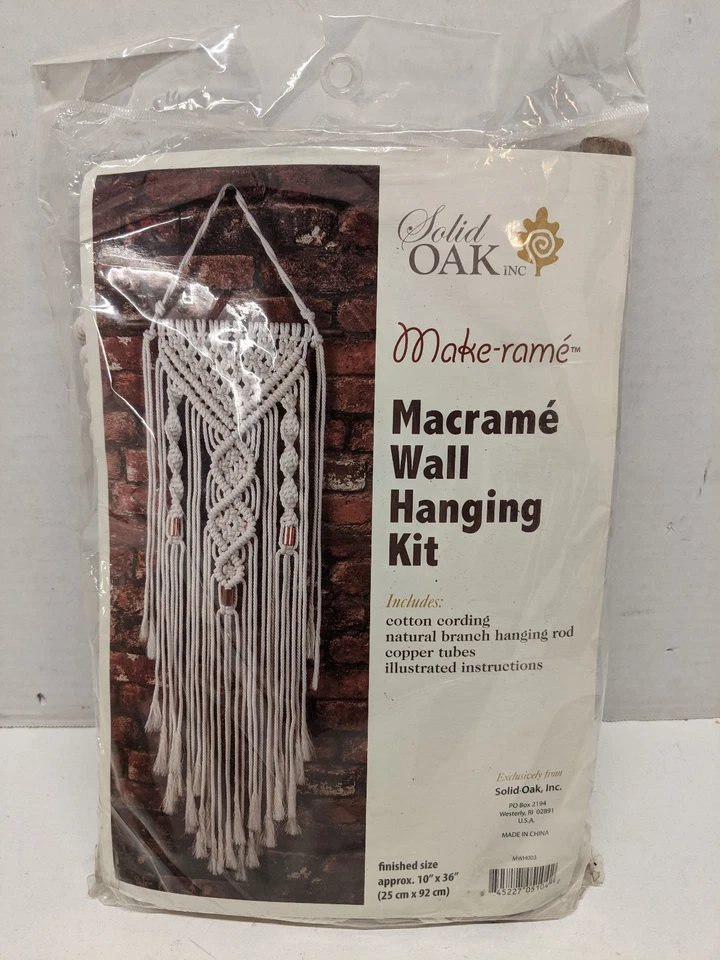 Solid Oak Solmwh.003 Solmwh 003 Kit Macrame Wall Hanger Dual Spirals