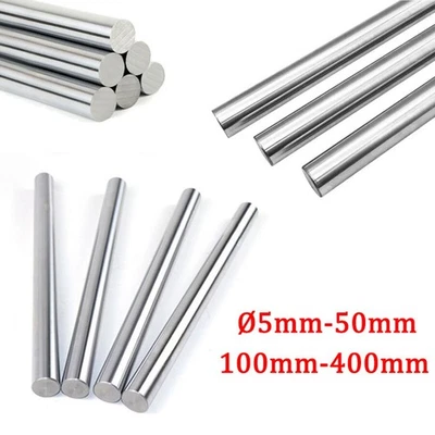 45# Steel Linear Shaft Chromed Optical Axis Ø5mm - 50mm Round Bar Hardened Rod - Image 1 of 4