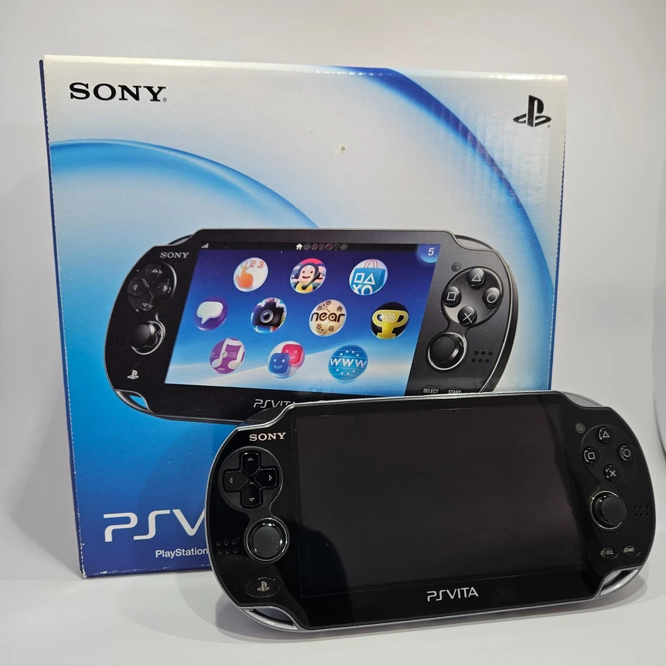 Boxed Sony PS Vita Crystal Black - PCH-1100 - 8GB - Complete w/ Original Charger - image 1 of 4