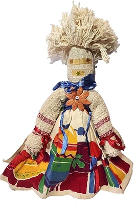 Vintage Jamaican Wilendur Dish Rag Cloth Doll Caribbean Folk Art Souvenir Towel - Image 1 of 4