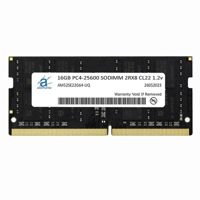 Adamanta 16GB DDR4 3200MHz PC4-25600 SODIMM 2Rx8 1.2v Laptop Memory RAM Upgrade - Image 1 of 2