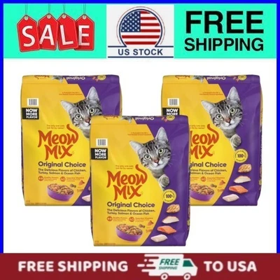 (Paquete de 3) Meow Mix Original Choice comida seca para gatos 16 lb/bolsa Foto 1 de 4