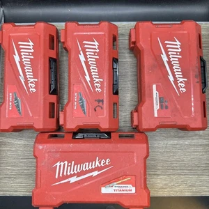 Lot Of 4 Milwaukee Bits Organizing Case w/Holders  Empty  Fits PackOut - Picture 1 of 10